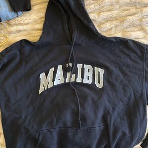 Brandy Melville navy and light blue hoodie, fits like an XL